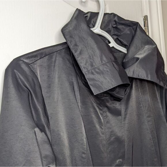 Eileen Fisher Stand Collar black Coat Small @B - Picture 7 of 9
